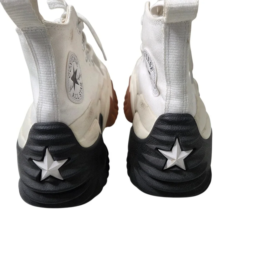 Converse Unisex White Canvas Run Star Motion High Top Platform Sneakers SZ 7 W